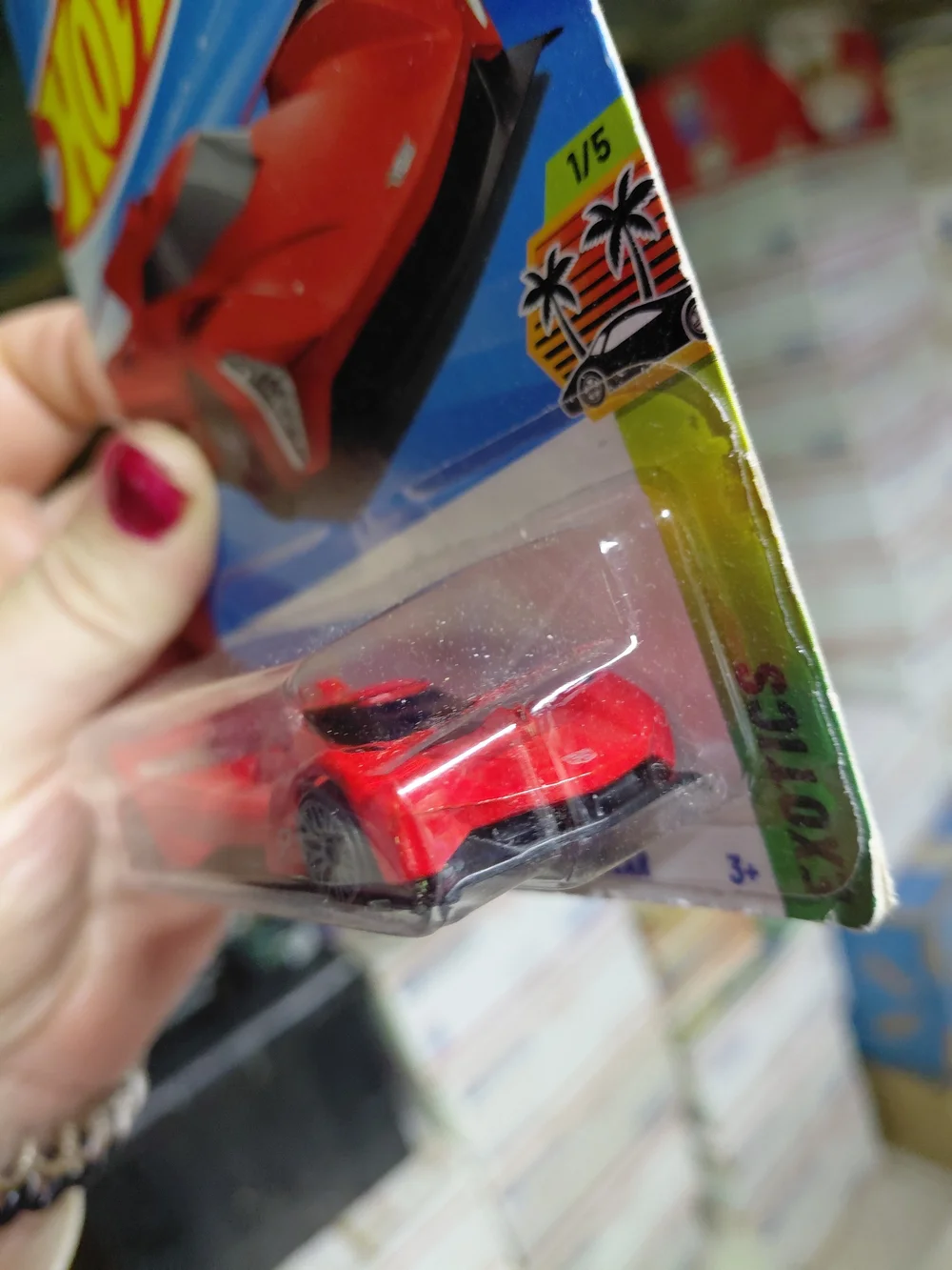 Hot Wheels 2025 HW Exotics red Cadillac Project GTP Hypercar diecast vehicle on